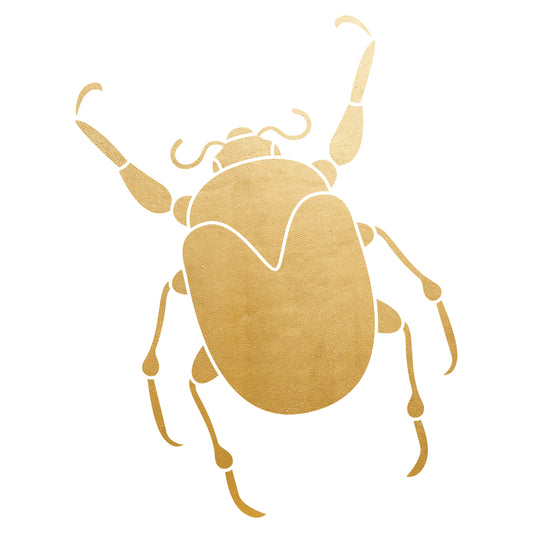 Bügelbild Käfer Gold