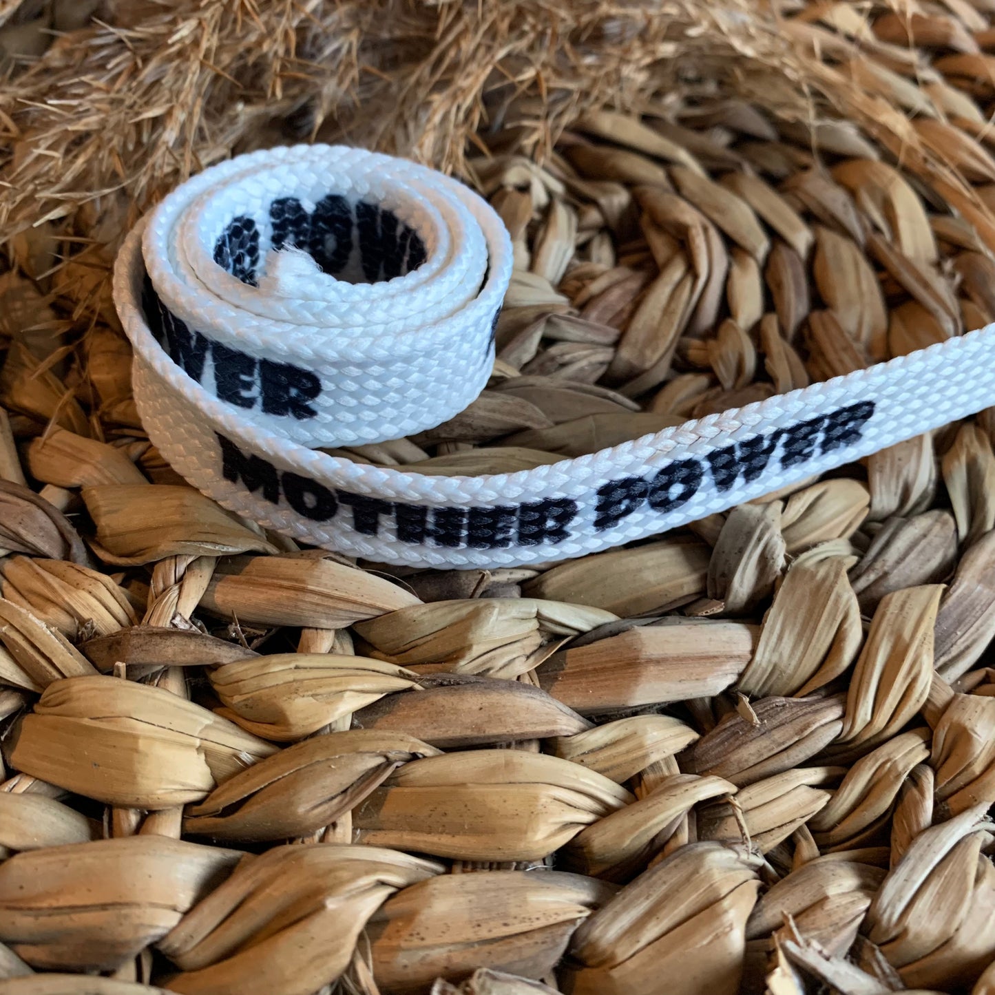 Bedruckte Kordel mit "Mother Power“
