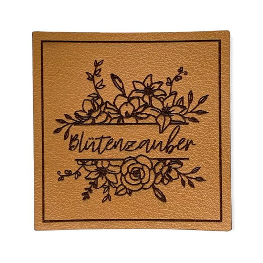 Kunstleder Patch Blütenzauber