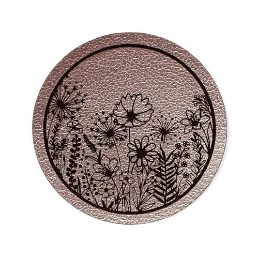 Kunstleder Patch Blumenwiese