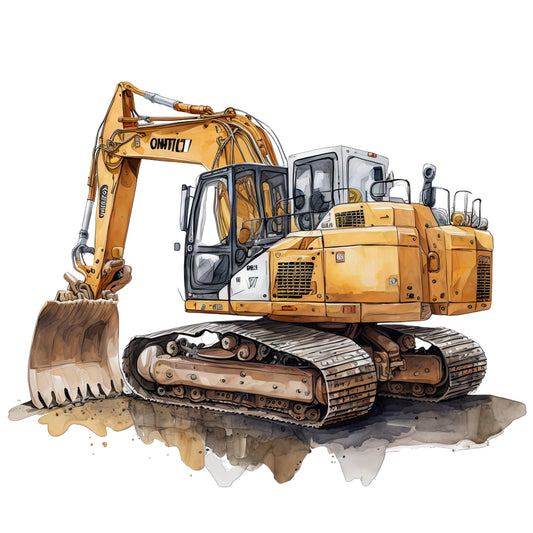 Bügelbild Bagger