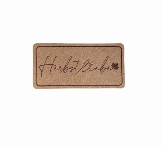 Kunstleder Patch mit Herbstliebe