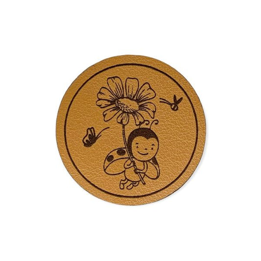 Kunstleder Patch Marienkäfer