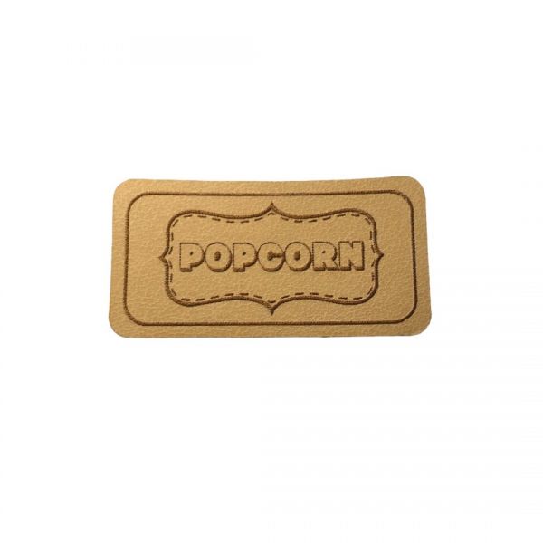 Kunstleder Patch mit Popcorn