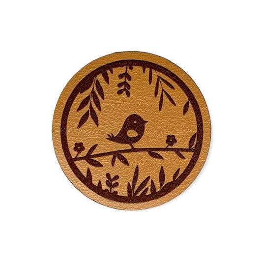 Kunstleder Patch Frühling Vogel