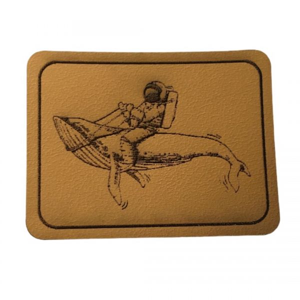 Kunstleder Patch mit Astronaut Wal Reiter