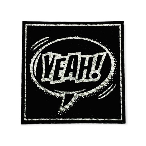 Kunstleder Patch YEAH! Comic