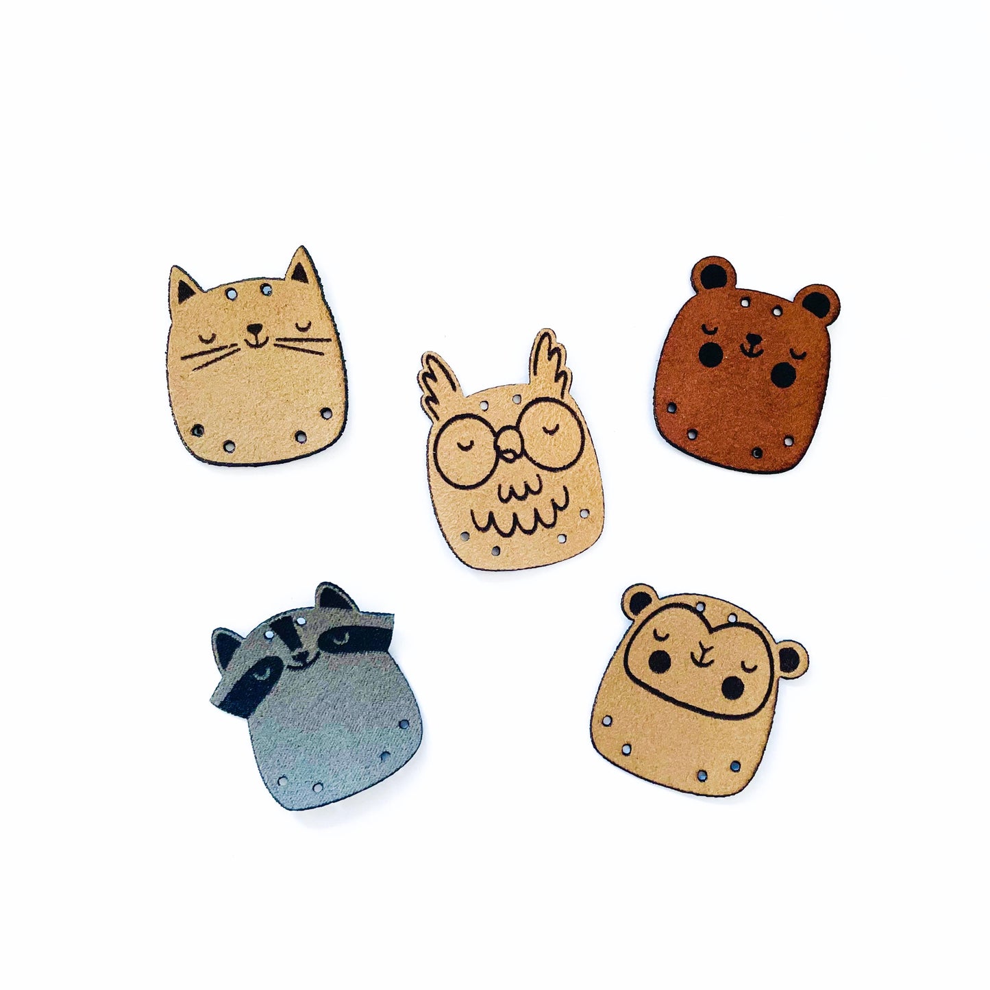 Kunstleder Patch Animals