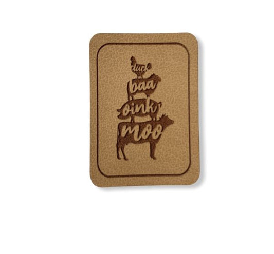 Kunstleder Patch mit Bauernhof Tiere