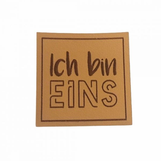Kunstleder Patch mit Ich bin Eins