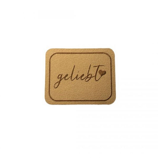 Kunstleder Patch mit geliebt