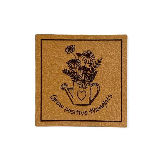 Kunstleder Patch Grow positive thoughts