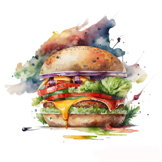 Bügelbild Burger