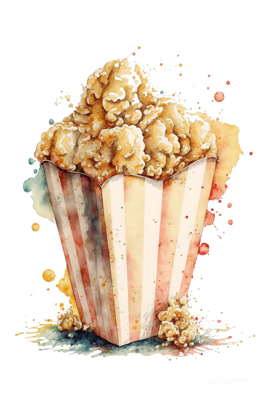 Bügelbild Popcorn