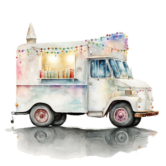 Bügelbild Eiswagen