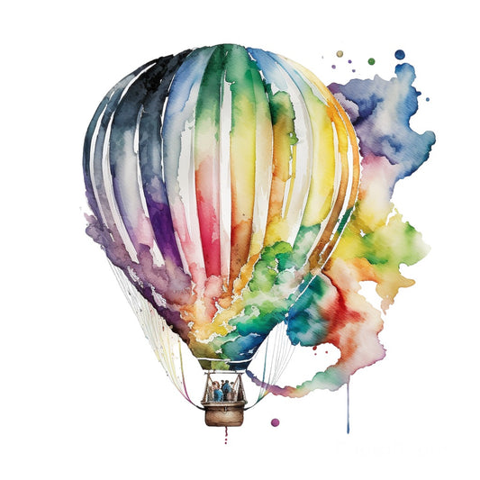 Bügelbild Heißluftballon