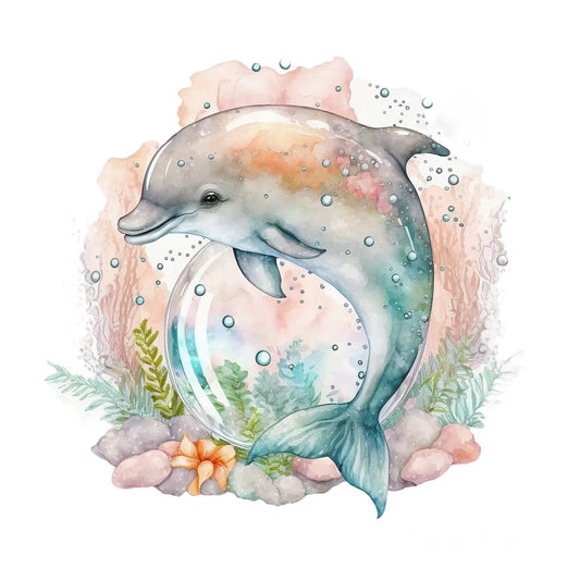 Bügelbild Delfin 2