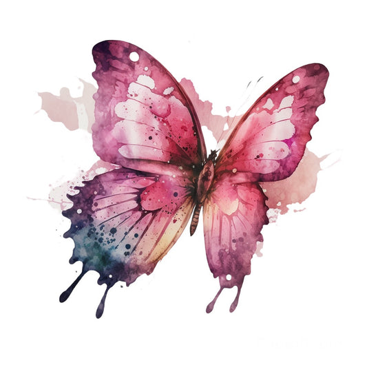 Bügelbild Butterfly Pink