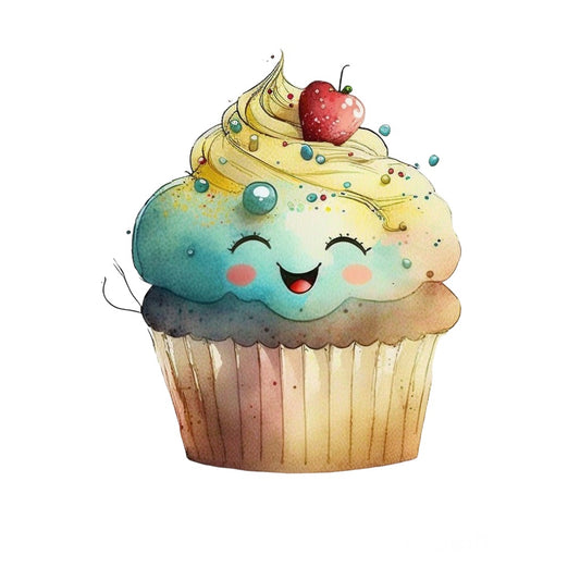 Bügelbild Cupcake