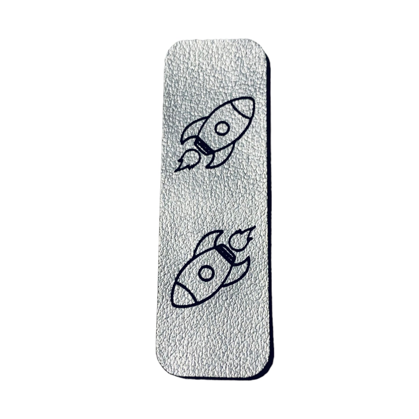 Kunstleder Patch Knicklabel Rakete