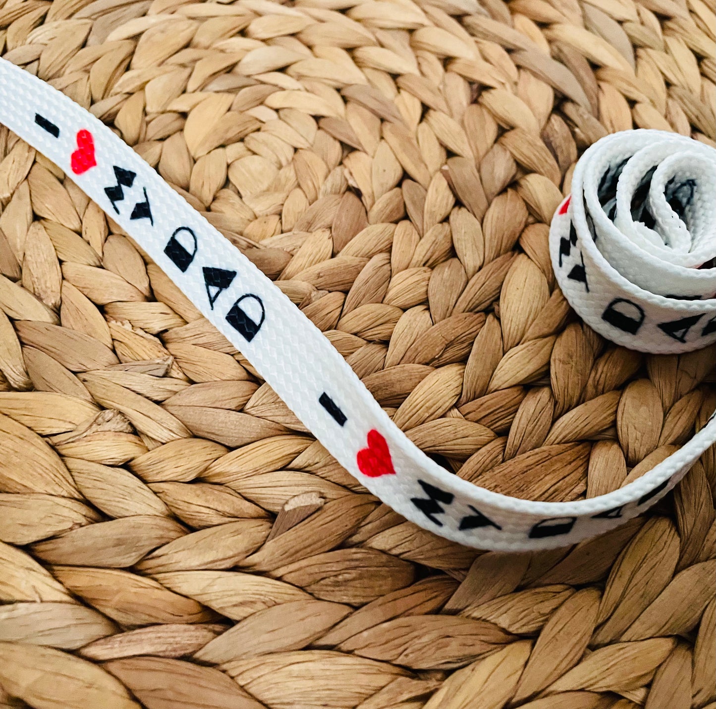 Bedruckte Kordel mit "I love my dad“
