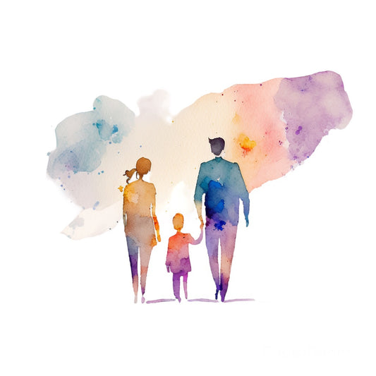 Bügelbild Familie