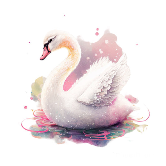 Bügelbild Schwan