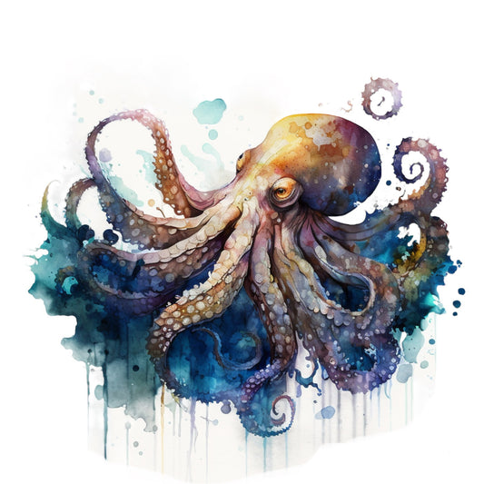 Bügelbild Oktopus