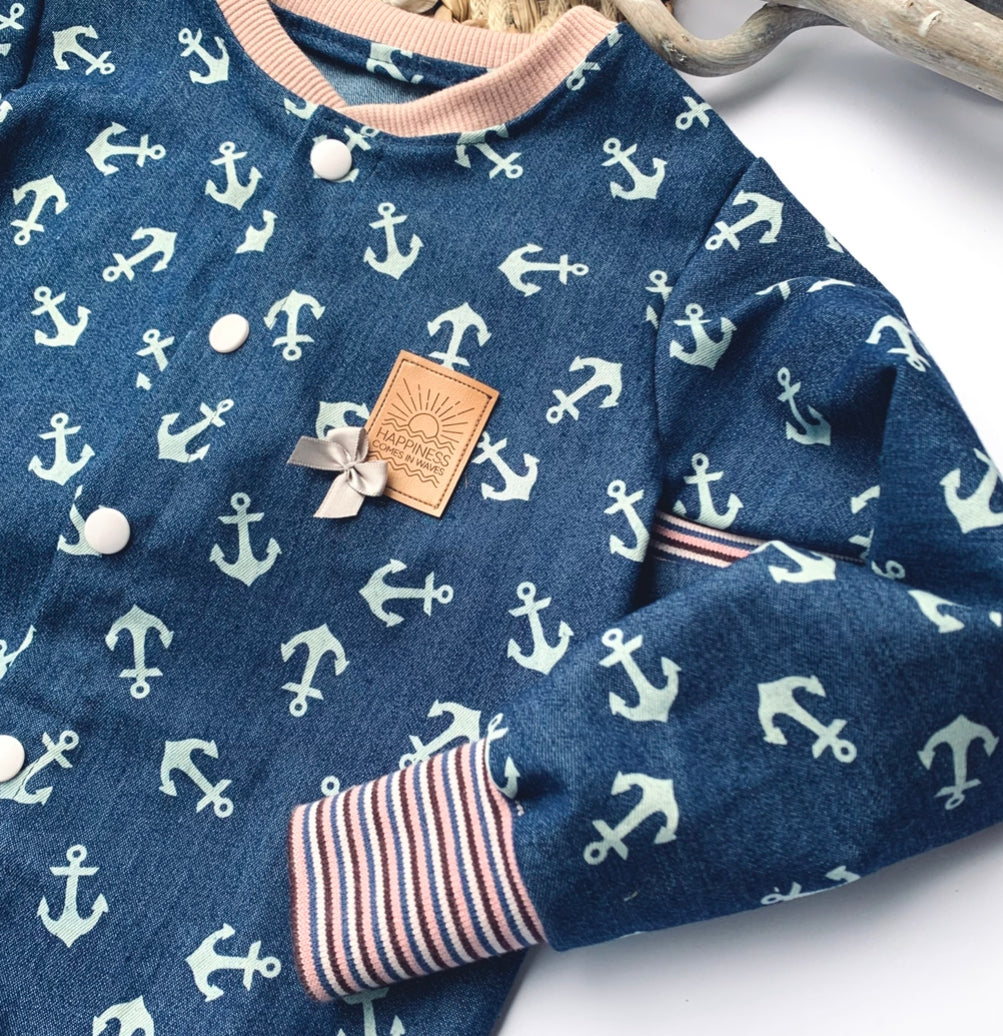 Kunstleder Patch mit Happiness comes in waves