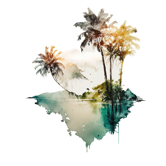 Bügelbild Palm Trees