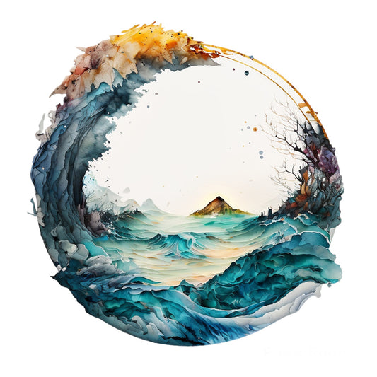 Bügelbild Waves