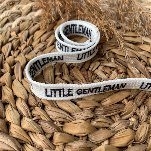 Bedruckte Kordel mit "LITTLE GENTELMAN"