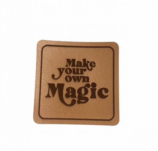 Kunstleder Patch mit Make your own magic