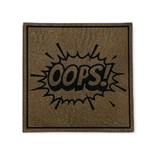 Kunstleder Patch OOPS! Comic