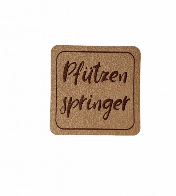 Kunstleder Patch mit Pfützenspringer