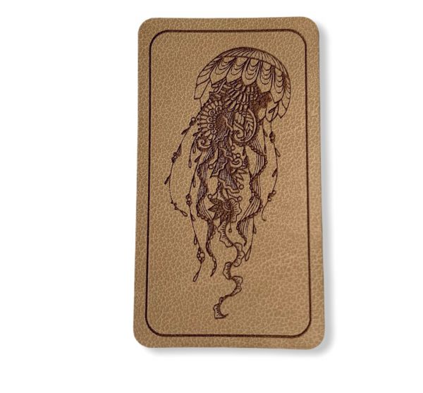 Kunstleder Patch mit Qualle