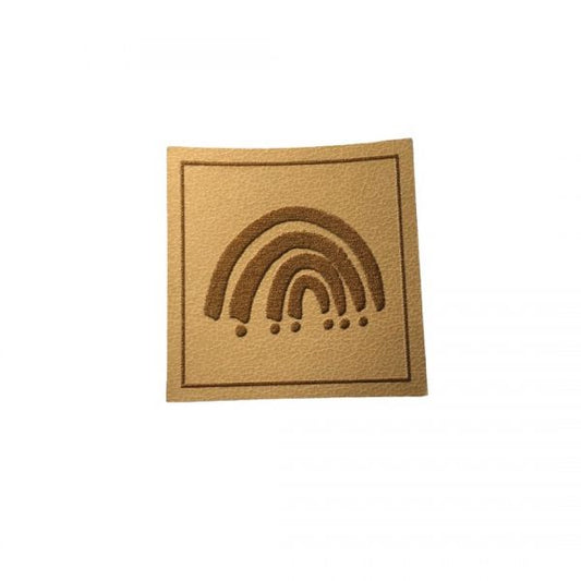 Kunstleder Patch mit Regenbogen Boho Ethno