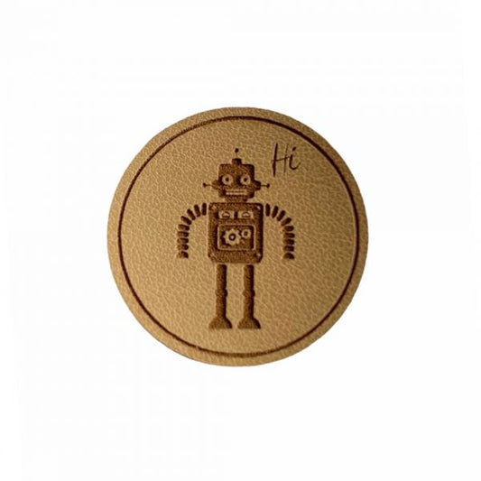 Kunstleder Patch mit Roboter
