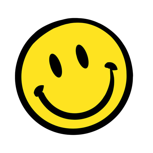 Bügelbild Smiley Gelb