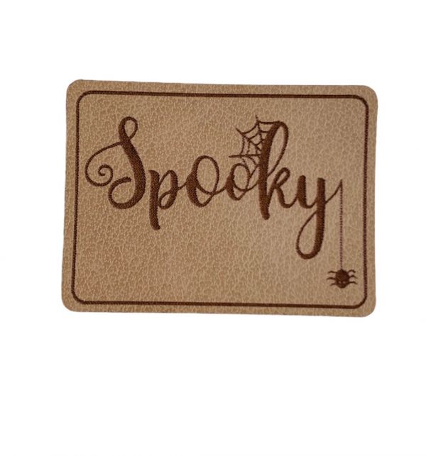Kunstleder Patch mit Spooky