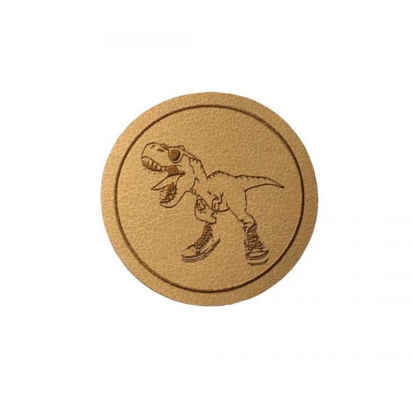 Kunstleder Patch mit T-Rex