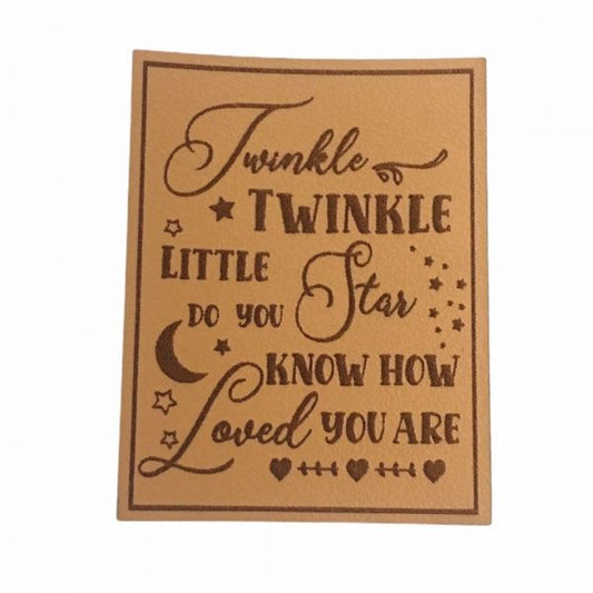 Kunstleder Patch mit Twinkle Little Star