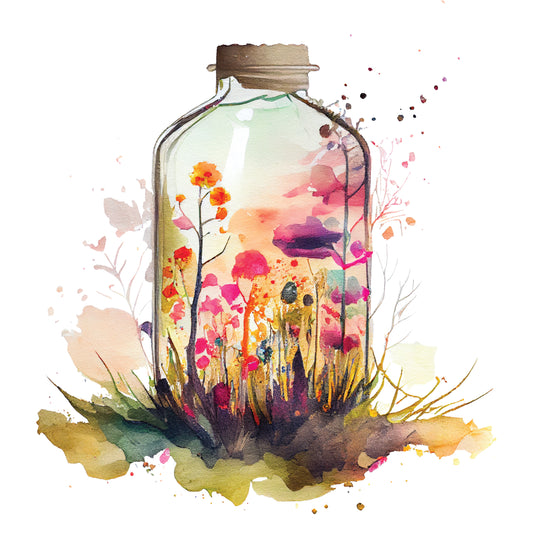 Bügelbild Wildflowersbottle 1