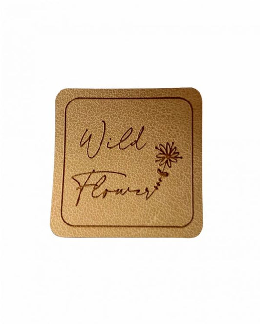 Kunstleder Patch mit Wildflower