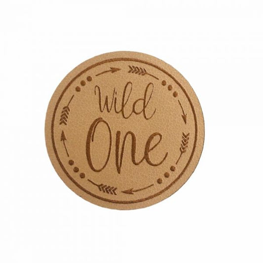 Kunstleder Patch mit Wild One