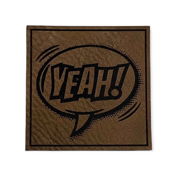 Kunstleder Patch YEAH! Comic