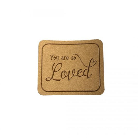 Kunstleder Patch mit you are so loved