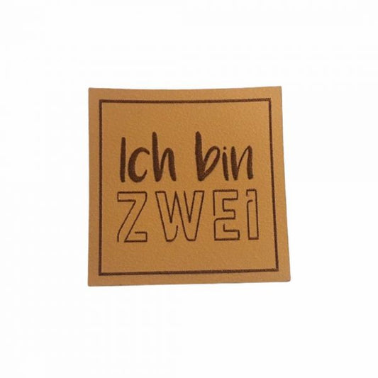 Kunstleder Patch mit Ich bin Zwei